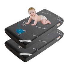 Waterproof Crib Mattress Protector 2 Pack, Ultra Soft Bamboo Viscose Crib Mat...