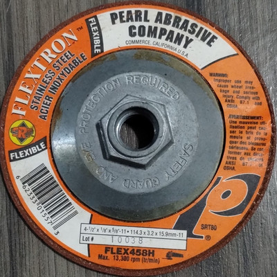 Pearl Abrasive Company FLEX458H 4-1/2 in Flexible grinding Disc 5/8-11