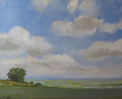 ORIGINAL MALCOLM LUDVIGSEN SCHLITTEN TATTON SYKES 2025 YORKSHIRE ÖLGEMÄLDE