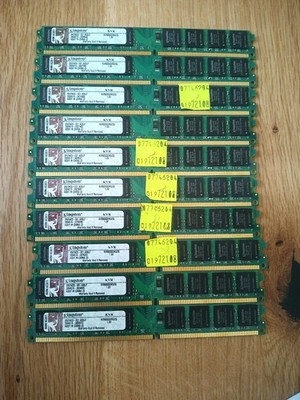 10x  Speicher Ram Modul 2GB PC2-6400(DDR2-800) Kingston KVR800D2N5/2G