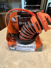 NEW Rhino Sewer Hose Adapter Flexible Drain with 3 in 1 Seal and Pull Handle
