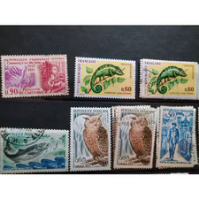 Timbre France oblitéré 1692 1693 1694 Protection de la nature 1971-1972