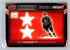 2021-22 Upper Deck Credentials #2S-7 Max Pacioretty Star of the Night
