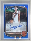 Sadiq White 2025 Bowman Chrome #CPA-SWH Blue Refractor 1st RC Auto /150