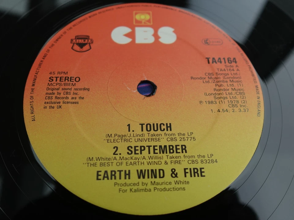 Earth Wind And Fire TOUCH 4 TRACK 12" UK P/S UNPLAYED B4 TODAY MINT - Image 2 of 4