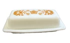 Vtg 1970s Pyrex Butter Dish with Lid Butterfly Gold 72-B Cottage Core MCM EUC