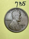 1915-S LINCOLN WHEAT CENT, semi key date, low mintage "FINE" condition #735