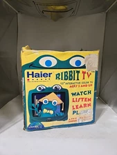 Haier Interactive Ribbit Frog CRT TV 13" HTN13G11F With Remote Original Box NICE