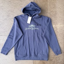 Image of Scotch & Soda Amsterdam Men's Pullover Hoodie Logo Print Purple Sky Size L BNWT