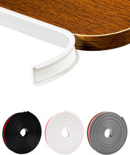 U-Shape White TPE Edge Banding 16.4Ft Self-Adhesive Flexible Edge Trim, Furnitur
