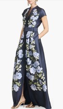 Sachin Babi Marta Floral Mikado Gown Size 2