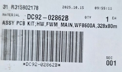 #ad 🔥NEW OEM AI Samsung Washer Main PCB DC92 02862B🔥AGGRESSIVE PRICING LAST ONE $151.99