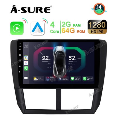 64GB Für Subaru Forester 2008-2013 Autoradio GPS Navi RDS CarPlay Android 14 DAB