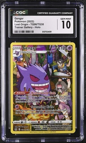 Gengar TG06/TG30 - Lost Origin: Trainer Gallery CGC 10 GEM MINT