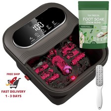 Spa de pies plegable con control de calor, burbujas y temperatura, masajeador