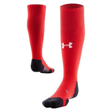 Under Armour Team Socks Youth 13K Small Red Black Cushion Over-The-Calf DSGL580