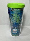 Tervis 24oz Tumbler Blue Mums Flowers Green Lid Bed Bath Beyond Exclusive Nwt