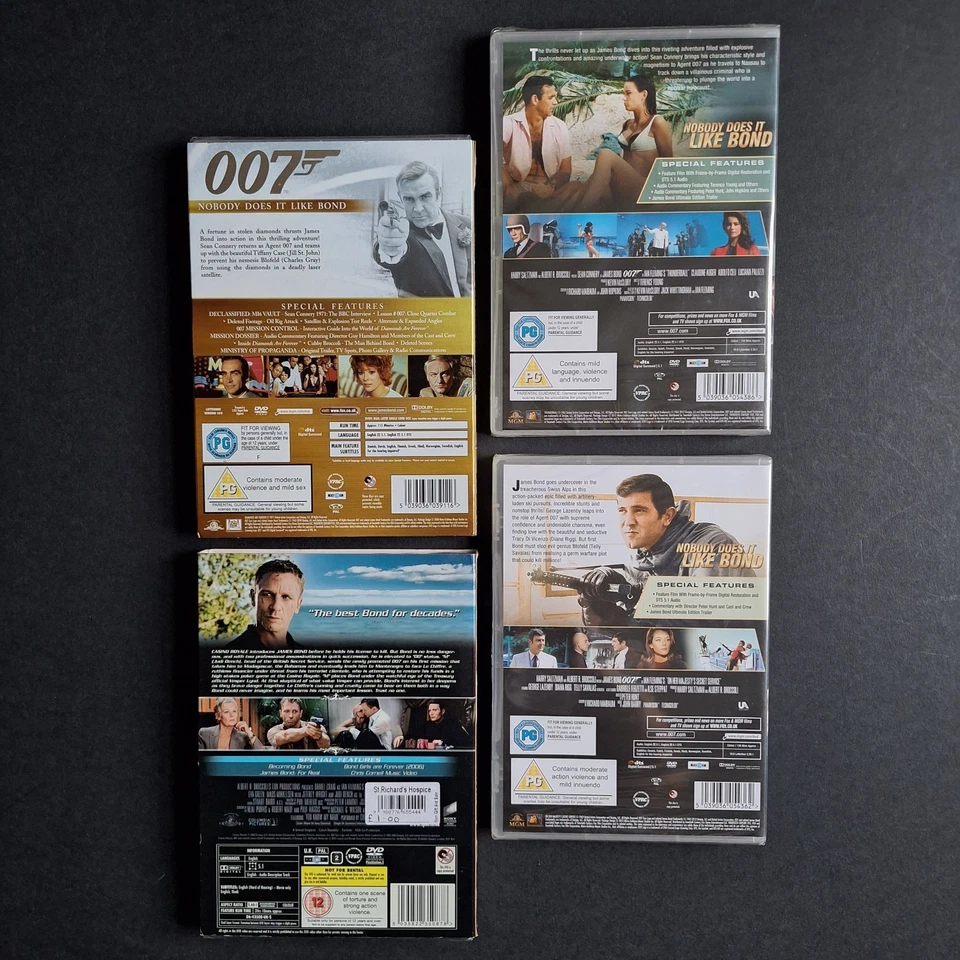 James Bond 007 DVD Lot 4 Films All New & Sealed 2 x 2-Disc Editions - Image 2 of 4