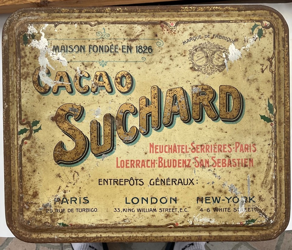 BOÎTE PUBLICITAIRE 1900 CACAO SUCHARD VELMA MILKA GRANDE TAILLE 32x25