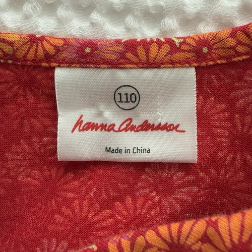 Hanna Andersson Red Knit Long Sleeve Dress Girls Size 5 Casual Party Colorful - Picture 5 of 7