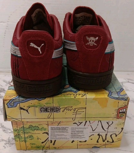 PUMA Suede Red Haired Shanks X Op Lace Up Mens Red Sneakers Casual Shoes 396521 - Picture 4 of 20
