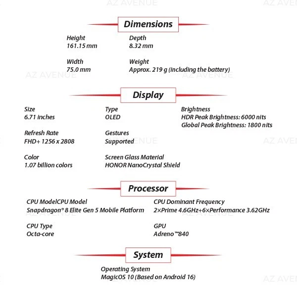 HONOR Magic8 Pro 5G 12GB+512GB BLACK Dual SIM Unlocked Android Mobile Phone - Bild 3 von 4