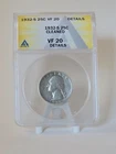 1932-S Washington Silver Quarter Graded Very Fine 20 (VF 20) by ANACS