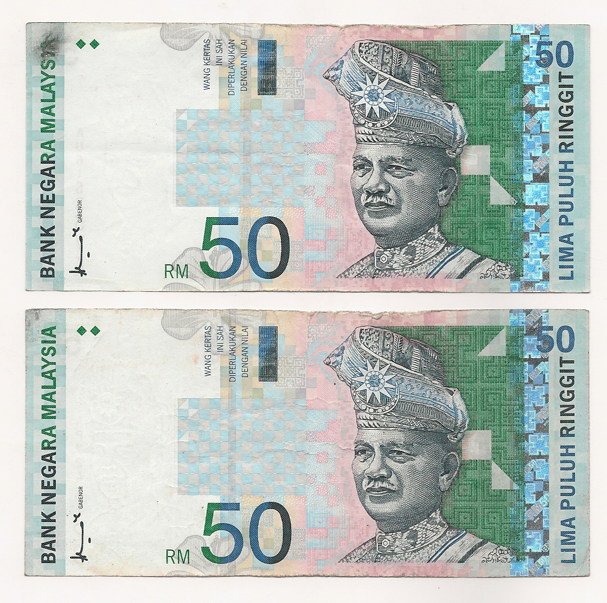 50 Ringgit Bank Negara Malaysia Bank Note 2001 2 X 50 Ringgit 50-ringgit-bank-negara-malaysia-bank-note-2001-2-x-50-ringgit