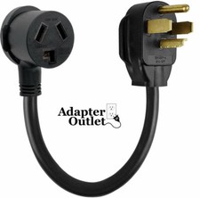 Adapter Outlet Electric Dryer Adapter, 30a 14-30p 4-prong to 10-30r 3-prong pigt