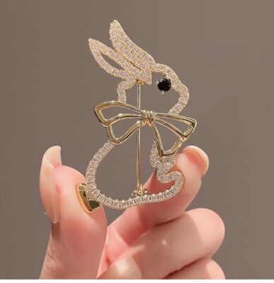 Bunny Rabbit Pin Brooch   Easter Fashion Jewelry | Elegant Easter Bunny