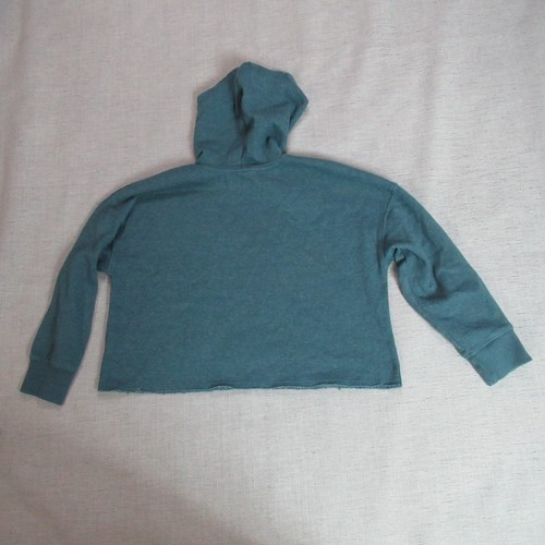 Old Navy Hoodie Girls Size XL 14-16 Green Sweatshirt Pullover Logo Cropped Prep - Picture 4 of 9