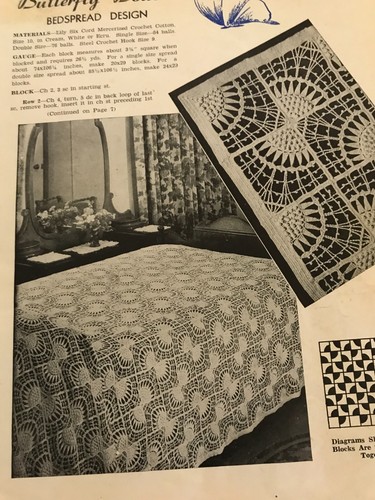 VTG Craft Booklet-LILY-CROCHETED BEDSPREADS-BOOK 900-11 DESIGNS + EXTRA MOTIFS - Picture 2 of 12