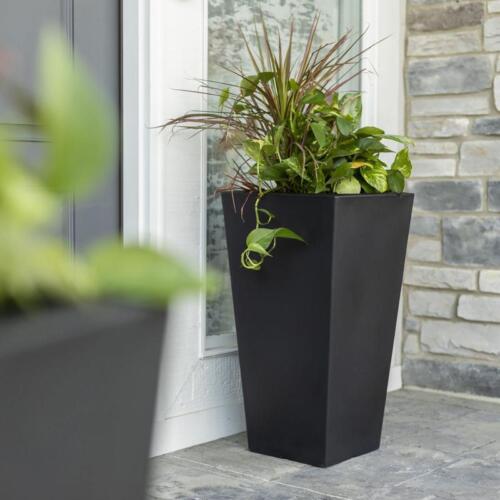 Self-Watering Plastic Square Planter Set Large Indoor Outdoor Drainage Holes 2pk - Picture 10 of 14