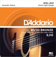 D'addario Ej10 80/20 Bronze Extra Light Acoustic S on sale D'addario Ej10 80/20 Bronze Extra Light Acoustic S on sale
