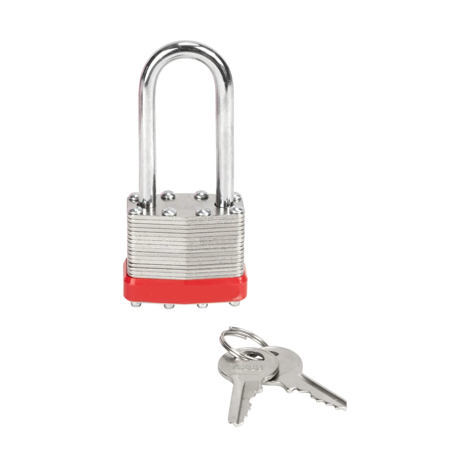 Set Of 24 40mm Keyed Alike Laminated Steel Long Shackle Padlock 1 3/4" x 2 3/4" - Image 2 of 4