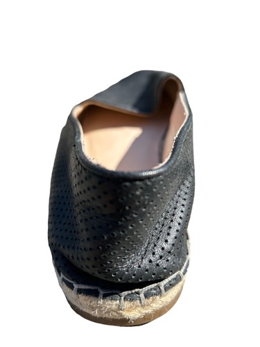 KATE SPADE Linds Espadrille Shoes Size 9M Flats Black Cutout Leather *See Pics* - Picture 9 of 11