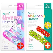 KIDS PLASTERS 60Pc Childrens Girls/Boys Cute Animals Unicorn Assorted Bandaid