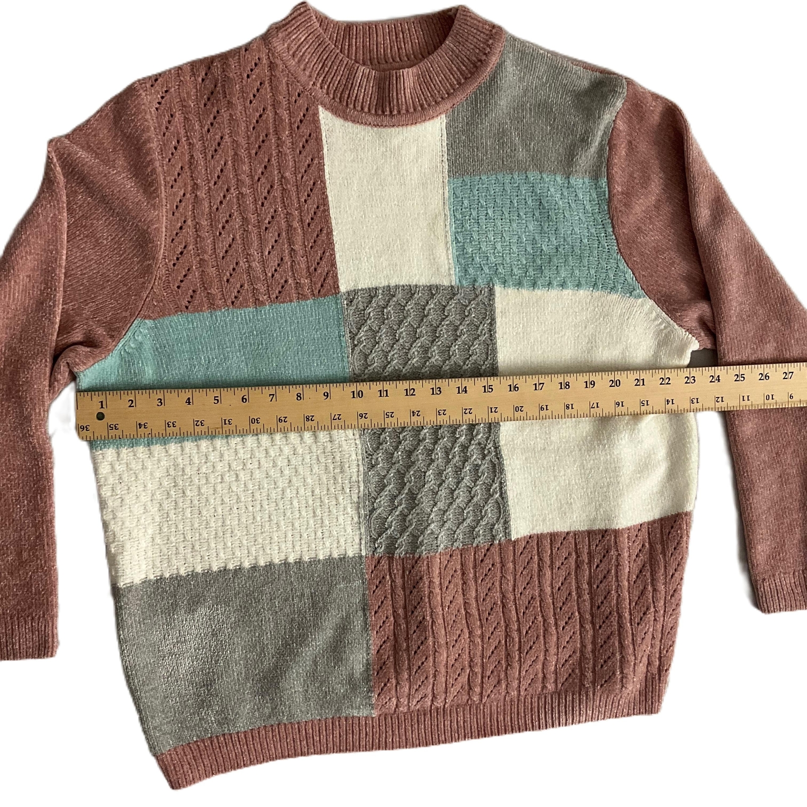 Alfred Dunner NWT Multi Colored Patchwork Soft Sw… - image 3