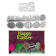 8pcs/Set Easte Day Die Cuts for Card Making Easter Eggs Lawn Cutting Dies for...