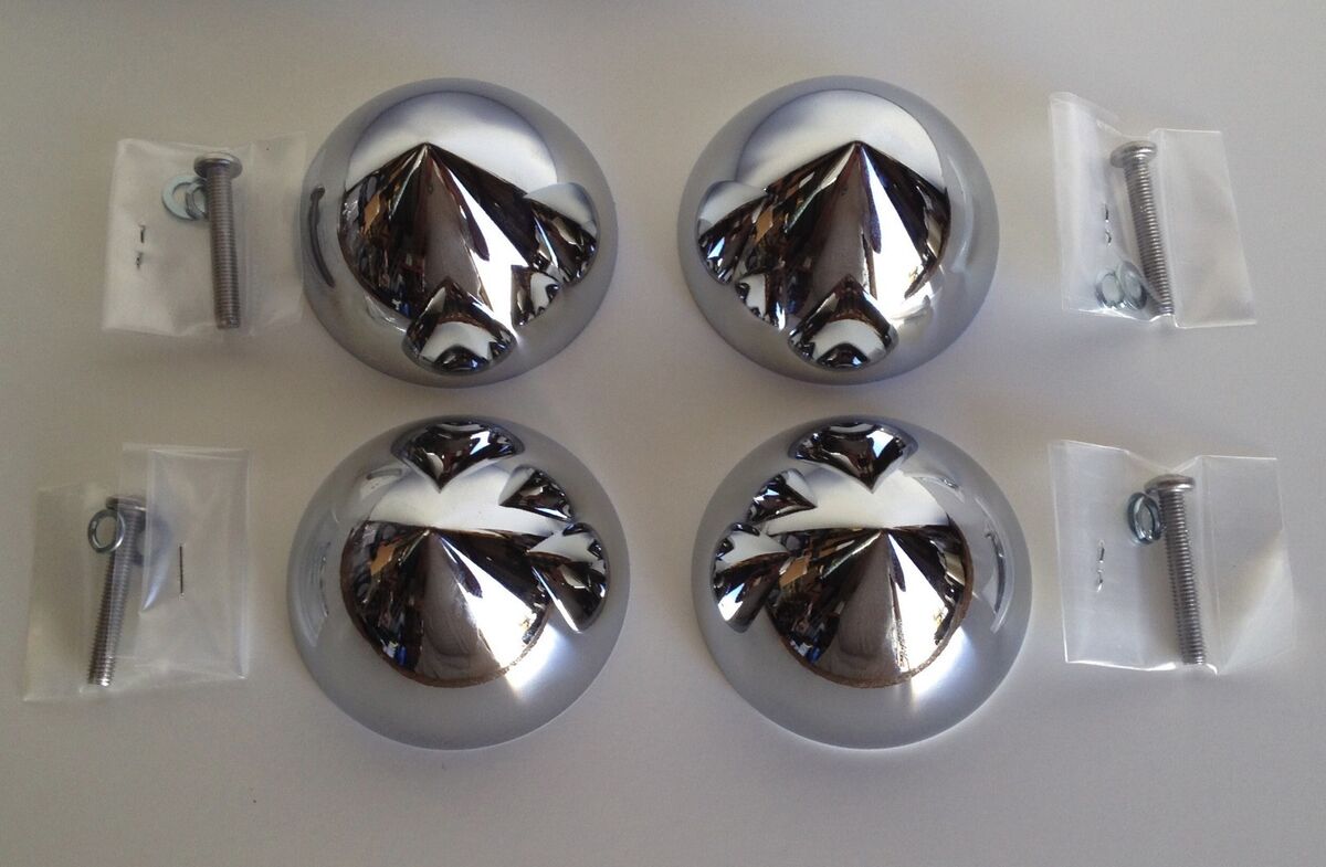 4 Bullet Nose dome Bullet Hub cap custom centers NEW Chrome 4 Bullet Nose dome Bullet Hub cap custom centers NEW Chrome