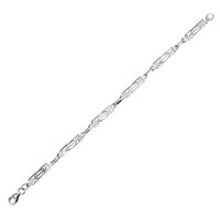 Sterling Silver Rennie Mackintosh Bar Link Bracelet Jewellery 7/18cm Sterling Silver Rennie Mackintosh Bar Link Bracelet Jewellery 7/18cm