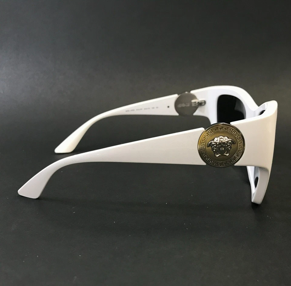 Gafas de sol Versace MOD.4452 314/87 blancas plateadas marcos mariposa con lentes grises Foto 4 de 4