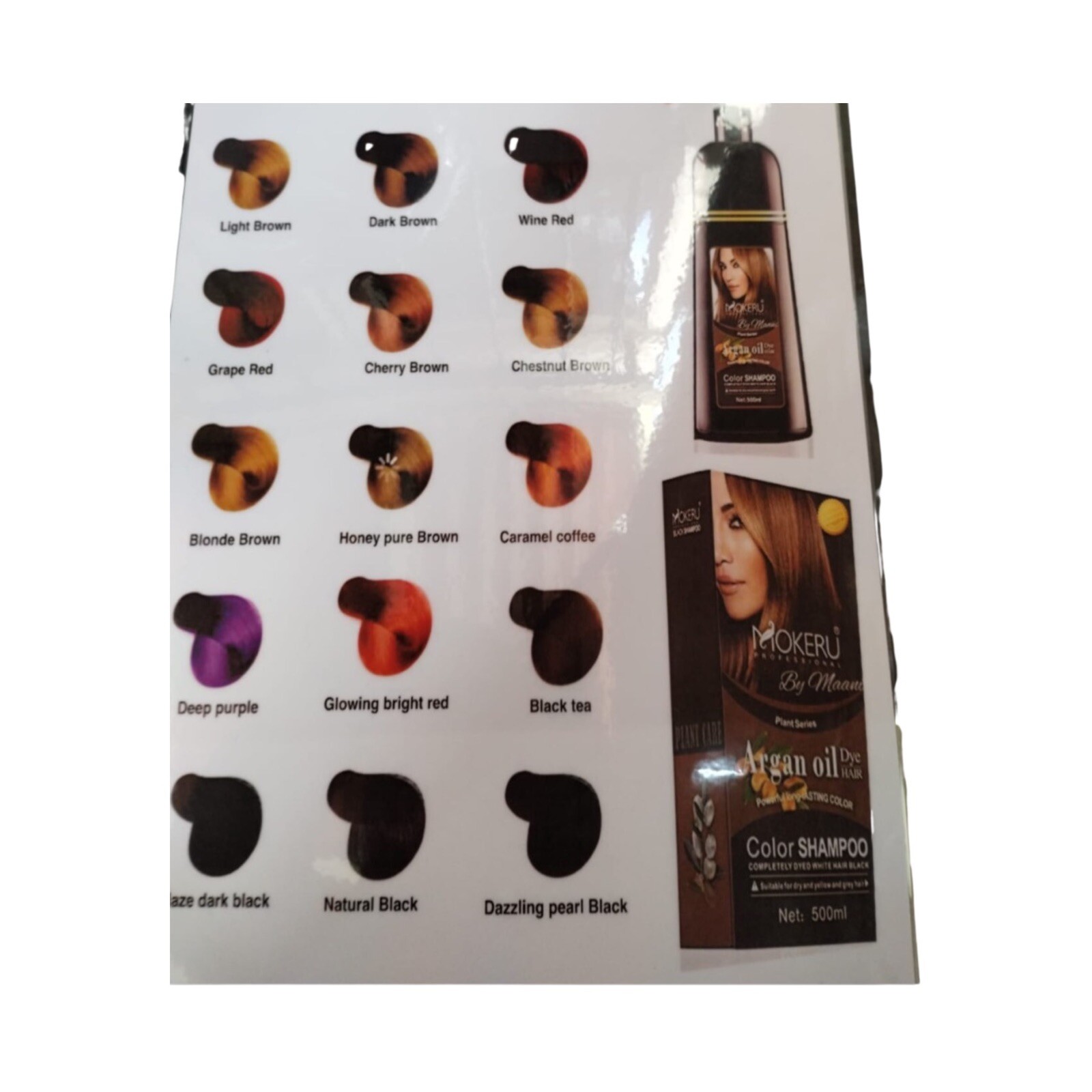Mokeru Natural Hair Dye Essence Hair Color Shampoo Permanent Instant Fast Dye