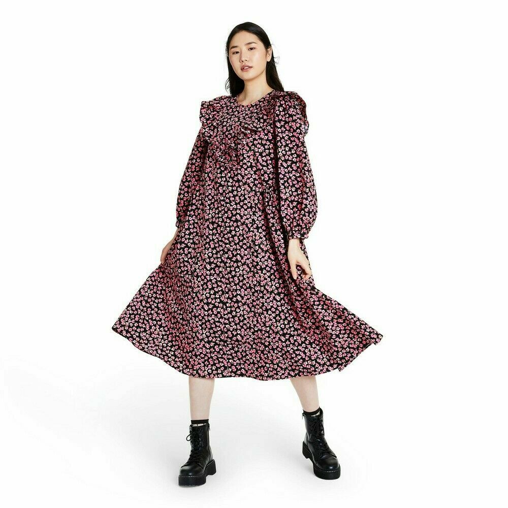 target floral dress long sleeve Garvee Women's Casual Maxi Dresses Wrap V Neck Long Sleeve Floral Dresses Slit Elastic Waist A Line Flowy Maxi Dresses Coffee XX-Large