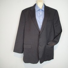 Brooks Brothers Mens Sport Coat Sz 43 l Charcoal Pin Wool Blazer Jacket 