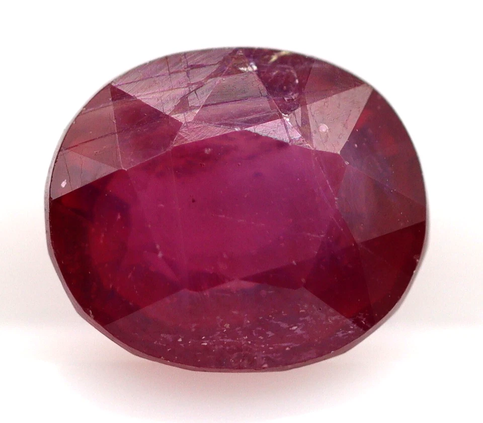 Rubí Rojo Rosado Natural Transparente 7.00 Ct Tailandia Suelto Corte Ovalado 11x9 mm Gema Foto 2 de 4