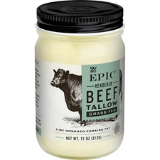Rendered Grass Fed Beef Tallow, 11 oz (312 g) - EPIC