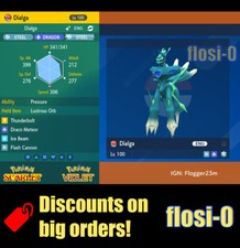 6IV Shiny Dialga Origin Form Pokemon Scarlet and Violet