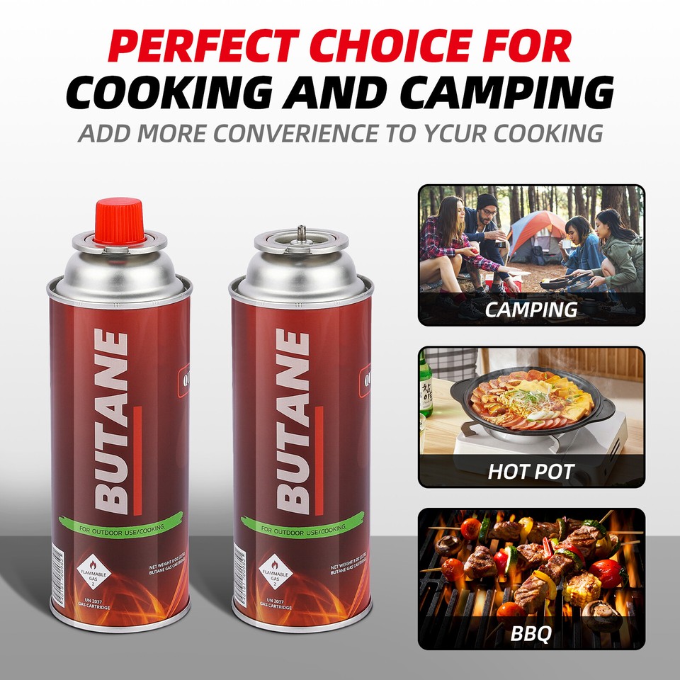 New Butane Fuel Gas Canisters Portable Camp Camping Stove Cartridge 1 ...