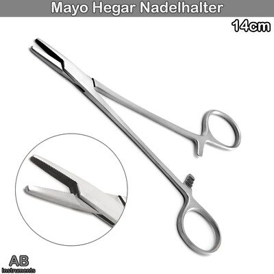 Mayo Hegar Nadelhalter Chirurgie Zahn Naht OP Piercing Halter für Naht Nadeln CE